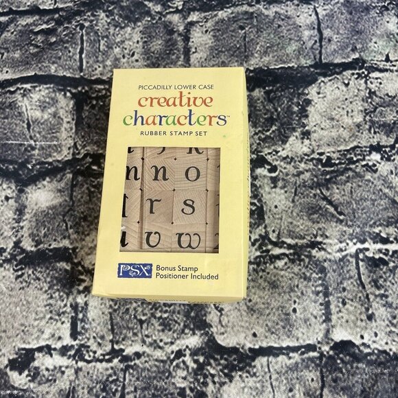 PSX Picca Style Lower Case Creative Characters Rubber Stamp Alphabet Set SK505 - Picture 1 of 4